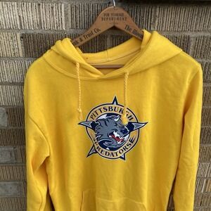Pittsburgh‎ Predators Men's Small Yellow Hoodie Hockey Pullover Sweatshirt